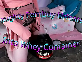 A seductive femboy indulges in a kinky act, peeing into a container, leaving viewers craving more. The teaser leaves them begging for the full video.
